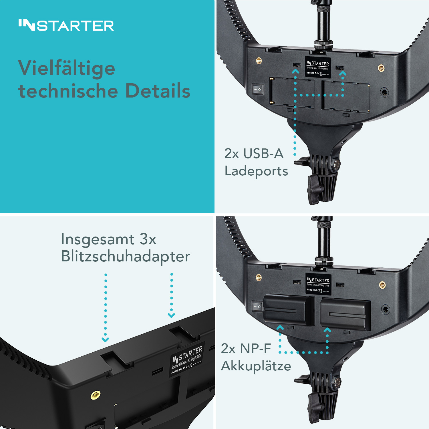 INStarter Spectar Bi-Color LED Ring 3.5 Kit Technische Daten