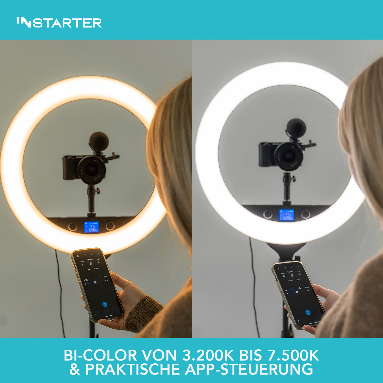 INStarter Spectar Bi-Color LED Ring 3.5 Kit Farbtemperatur