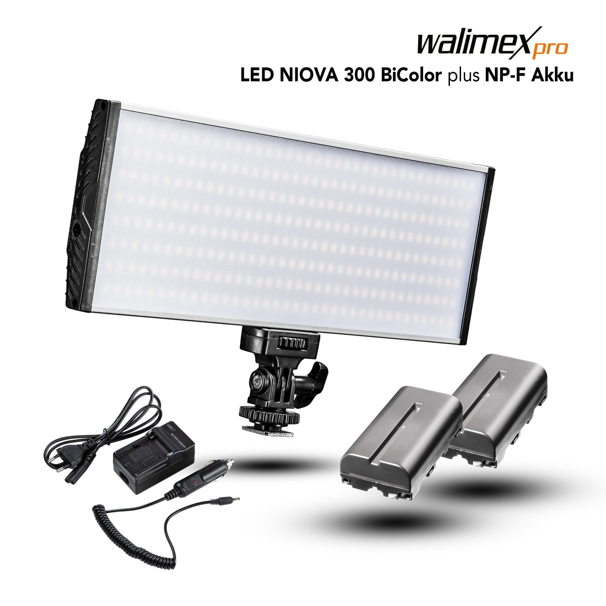 Walimex pro LED Niova 300 Bi Color plus NP-F Akku